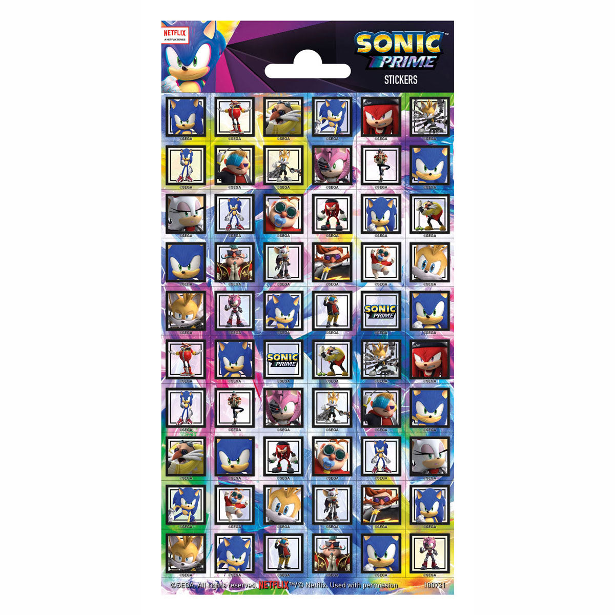 Totum stickervel sonic