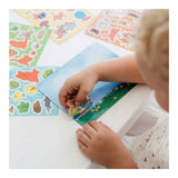 Bambolino dikkie dik raamstickers, niet permanente verplaatsbare stickers met speelachtergrond - junior educatief speelgoed vanaf 3 jaar - toys