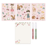 Little dutch whiteboard kleurset met magneten - rosa fairy garden