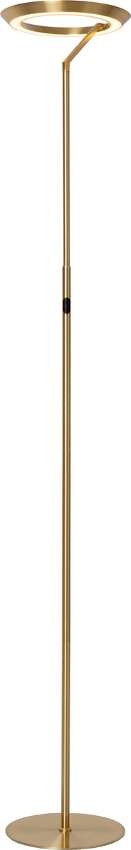 Lucide celeste - vloerlamp - ø 28 cm - led dimbaar - 1x21w 2700k - mat goud messing