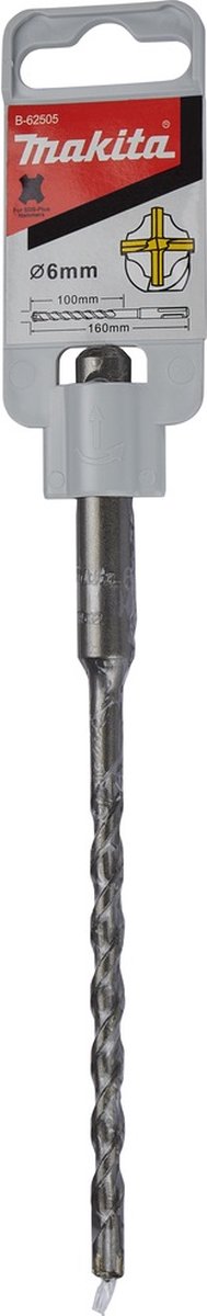 Makita pb4s: sds-plus betonboor 6x160mm - b-62505