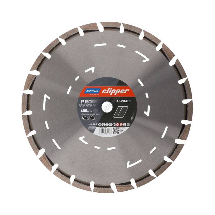 Norton universele diamantschild 400mm x 25,4mm pro asfaltandi-clipper h12