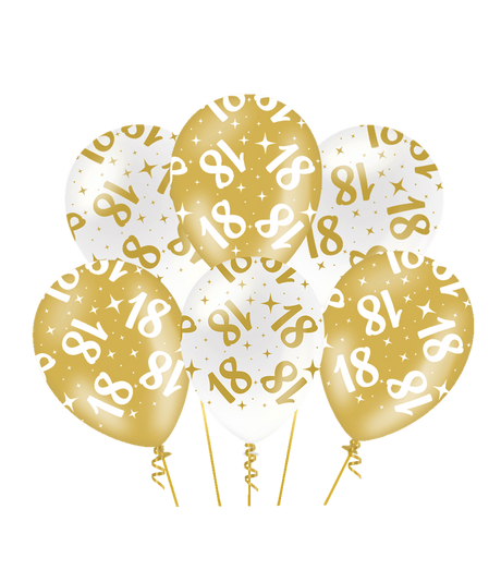 Paperdreams fancy party ballonnen - 18 - pak a 6 stuks latex geschikt voor helium