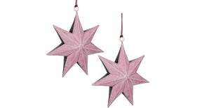 Ornament star bossy l18 b18 h3 cm lila metaal