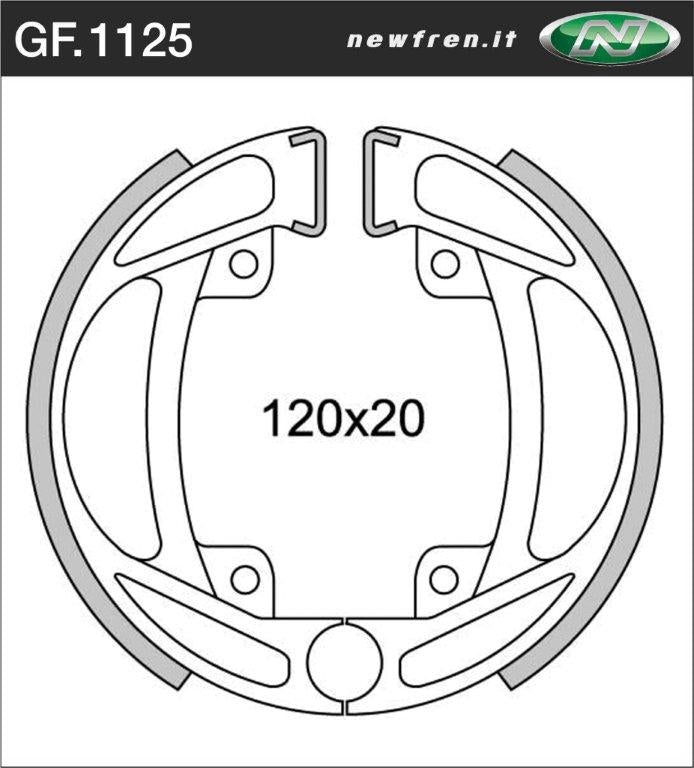 Jeu de segments de frein Newfren gf1125 ø120