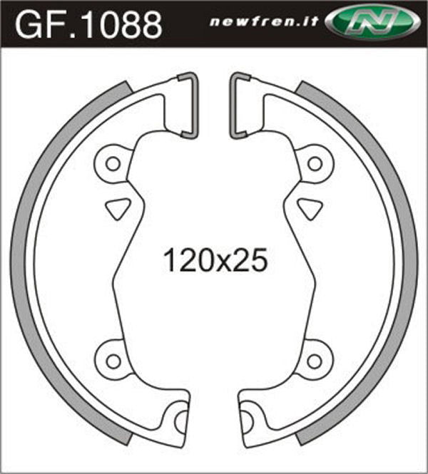 Segment des freins neufs gf1088 120 mm small moyeu