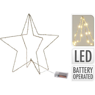 No brand ster met led 37cm goud | 3 stuks