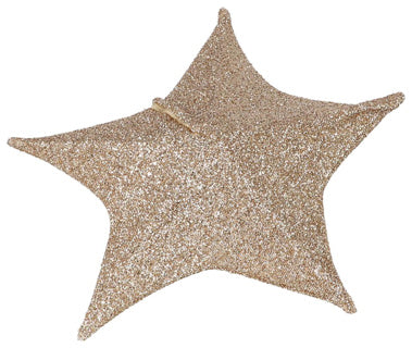 No brand kerst ster 50 cm 30 led stof goud | 4 stuks