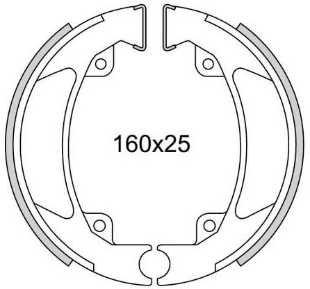 Set di segmenti freni Newfren GF1136 Florett-80 (160*25mm)