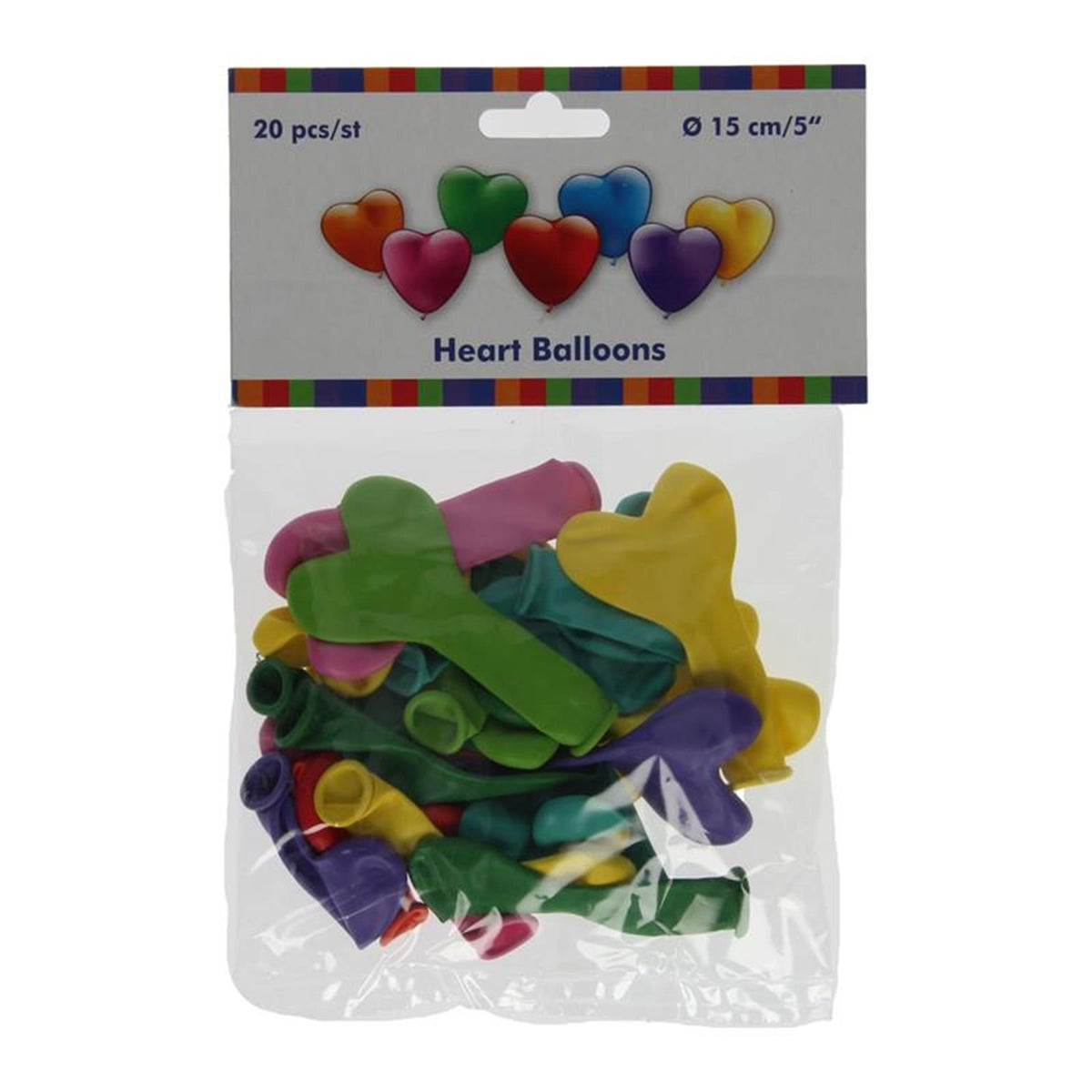 Hartballonnen ø15cm zakje a 20 stuks