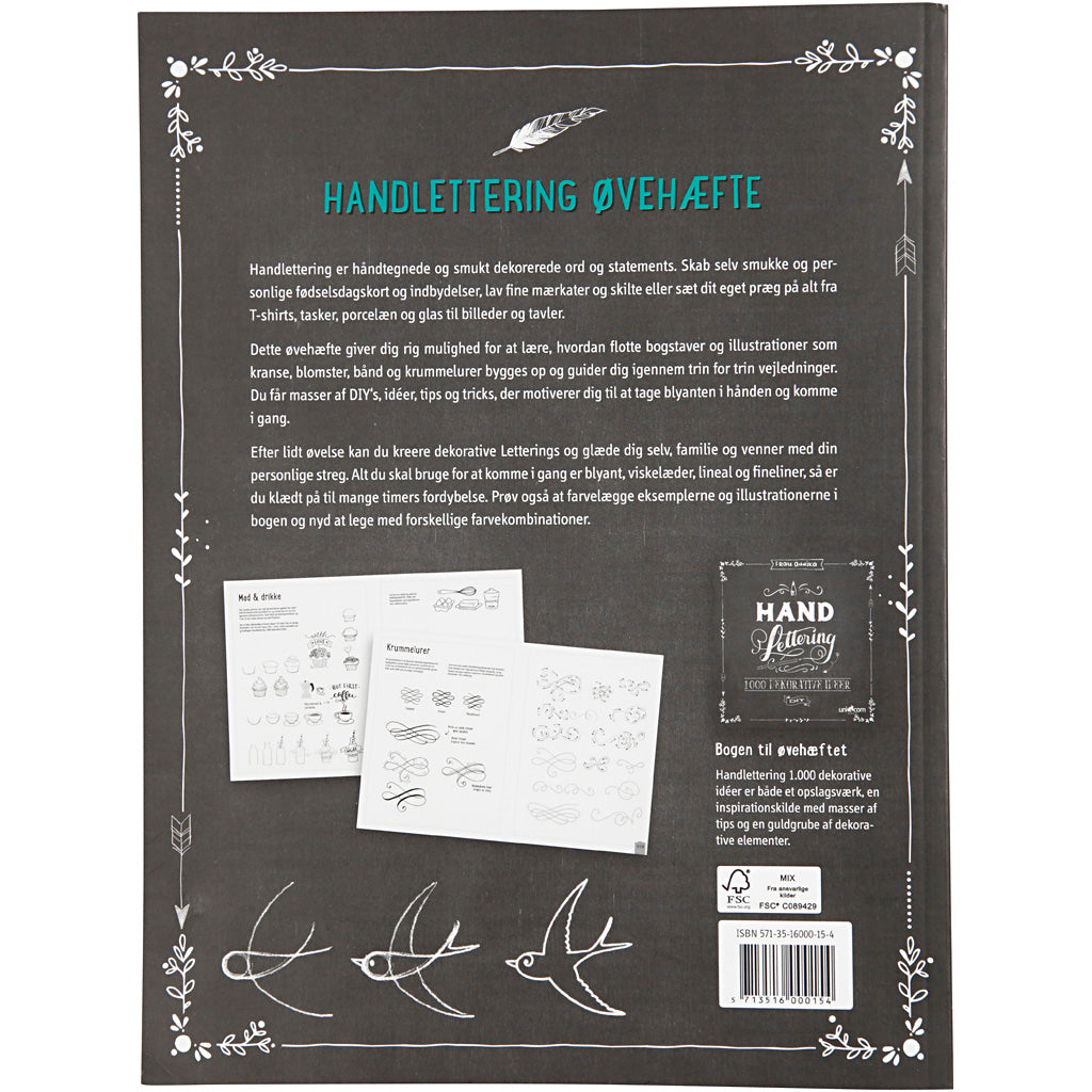 Http: www.cchobby.nl handlettering-oefeningen-afm-21x28-cm-dikte-1-cm-aantal-pagina-s-63-1-stuk-deense-tekst
