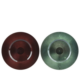 Kaemingk decobord pet 2col assdia33cm x h.1.5cm | 6 stuks