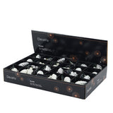 Dennenappel op draad glas 2col assdia3cm x h.6cm | 24 stuks