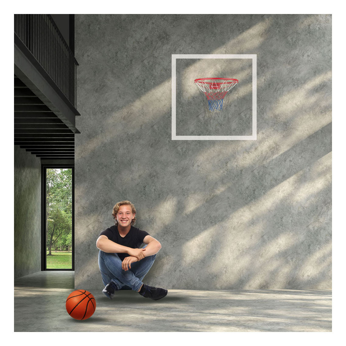 Dunlop -Basketballring mit Netz