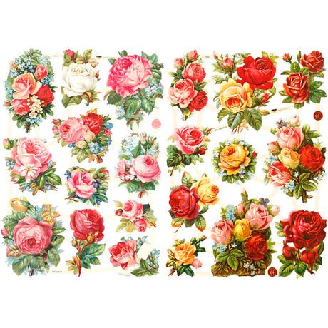 Creativ company http: www.cchobby.nl vintage-plaatjes-rozen-vel-16-5x23-5-cm-2-vel-1-doos-19360