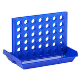 Eddy toys connect 4 reisspel - compact 4 op een rij spel voor onderweg - strategisch denkspel voor kinderen en volwassenen - inklapbaar speelbord - kunststof - blauw