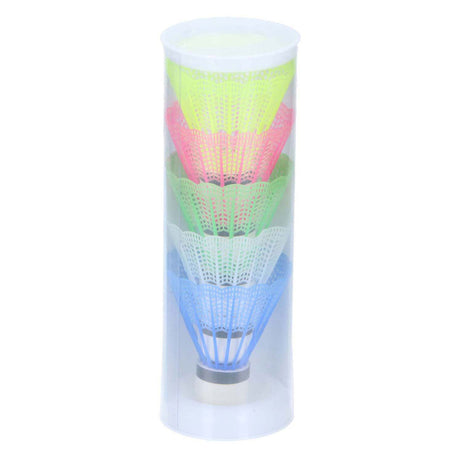 Eddy toys badminton shuttles - 5 stuks – badminton shuttlecocks plastic – gekleurde badminton shuttles – badminton ballen voor training en recreatief spel