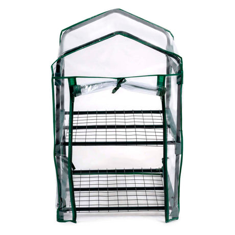 Kinzo broeikas kweekkas 45 x 50 x 80 cm - tuinkas met 2 verdiepingen - compacte broeikast voor planten en kweekbak - weerbestendig en transparant