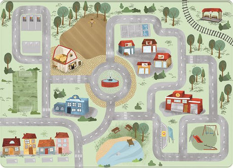 Mats amp; joy mats joy speelmat zacht village 130 x 180 cm
