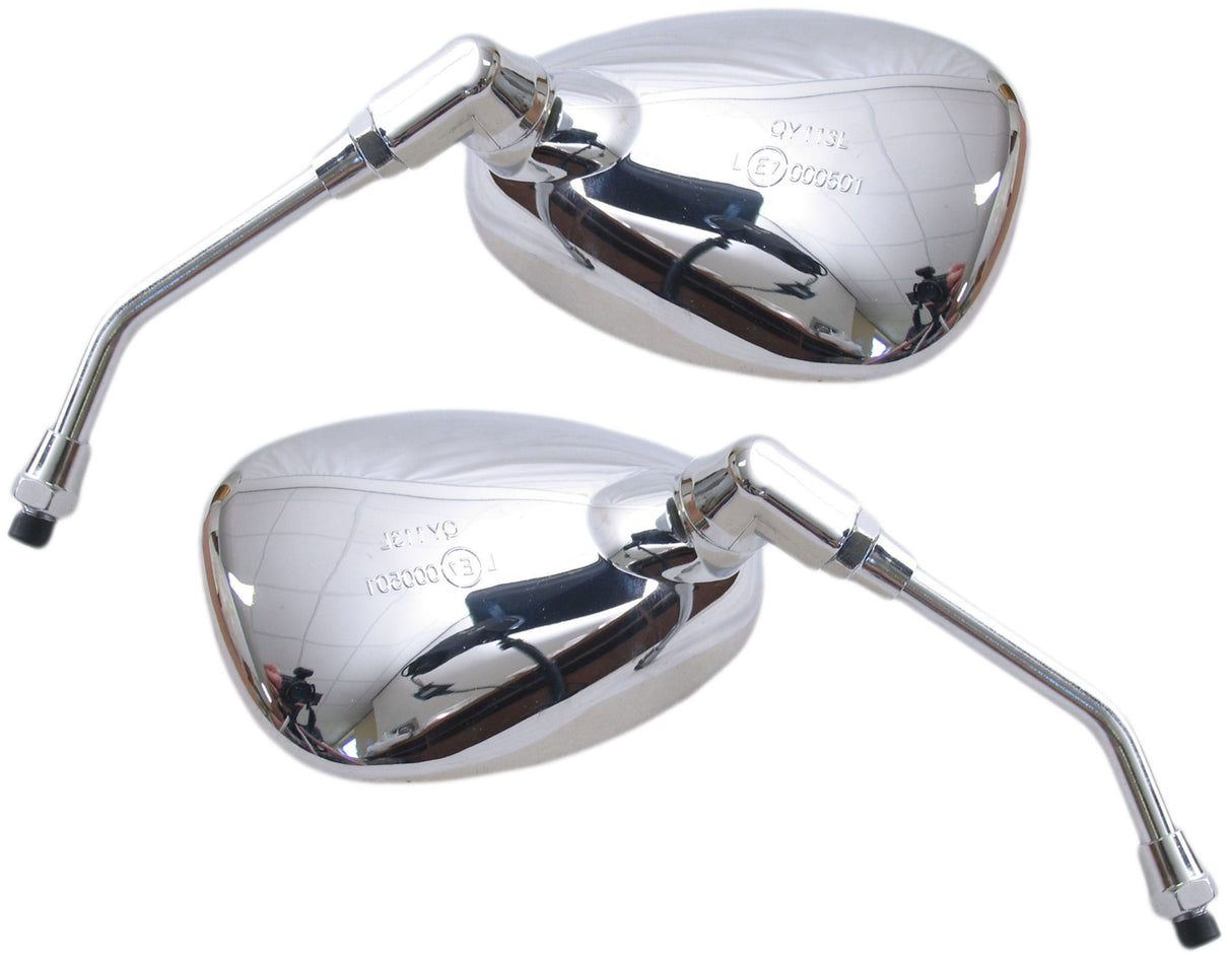 EDGE MIRROR SET SCOOTER GRAN RETRO CROME