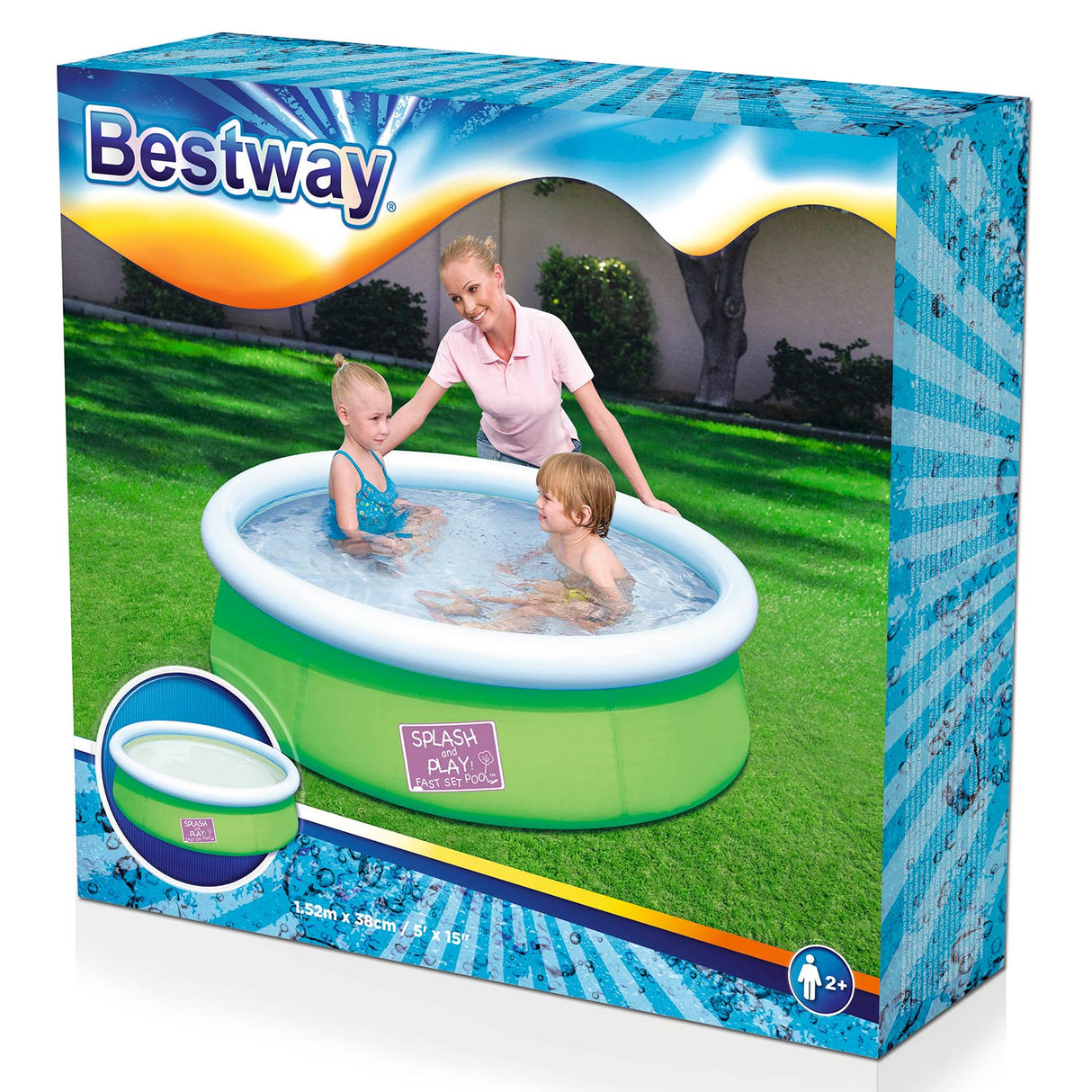 Piscine Bestway avec bord gonflable, 152 cm