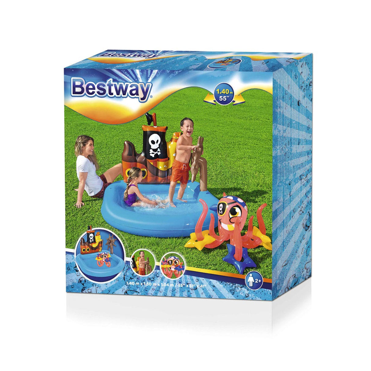 BESTWAY PLAYCENTER TUGBOAT PIRATE SWIMIMING POOL, 140x130x104cm