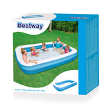 Bestway Family Swimming Pool 2 Bordes Rectángulo 305 Azul