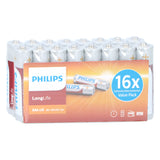 Philips Longlife AAA -batteri, 16: e.