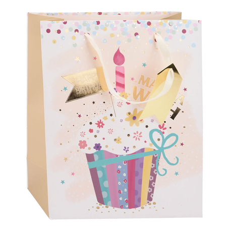 Merkloos sans marque gift bag birthday 4as