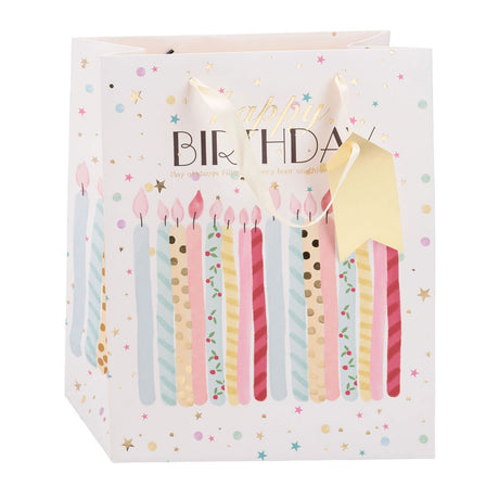 Merkloos sans marque gift bag birthday 4as