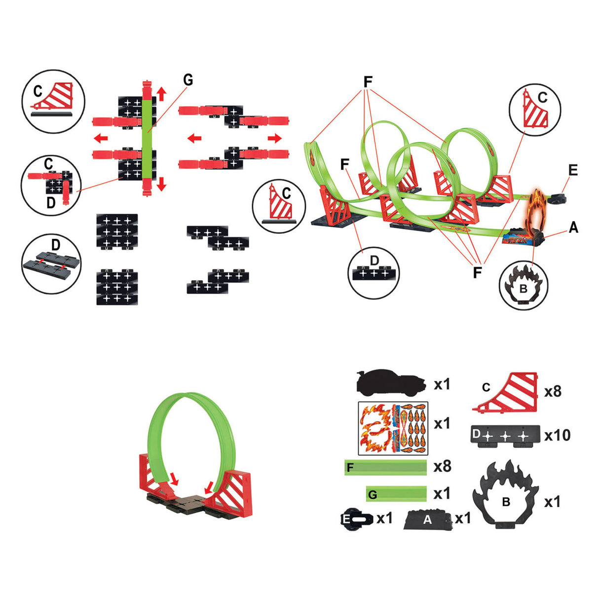 Race Track loping mat Pull-Back 360 Auto, 32Dlg.