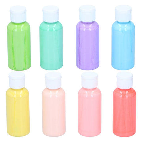 Artico acrylverf pastel set kinderverf 4 flesjes multi kleuren 80ml.