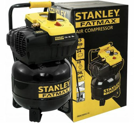 Stanley verticale olievrije compressor 24l 10bar fmxcm0021e