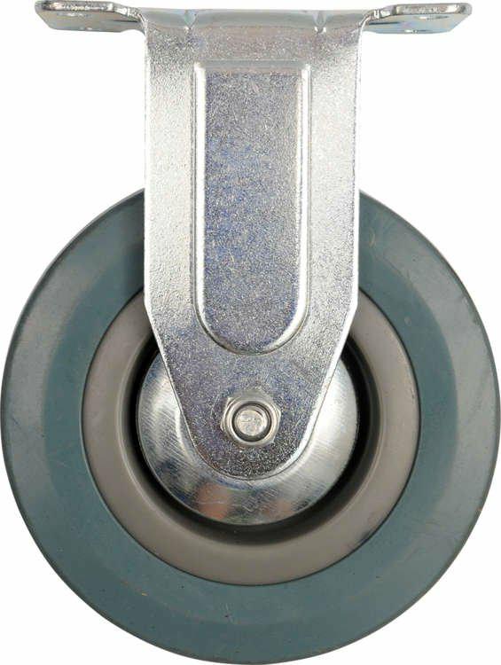 Vorel massief wiel met grijs rubber 75mm