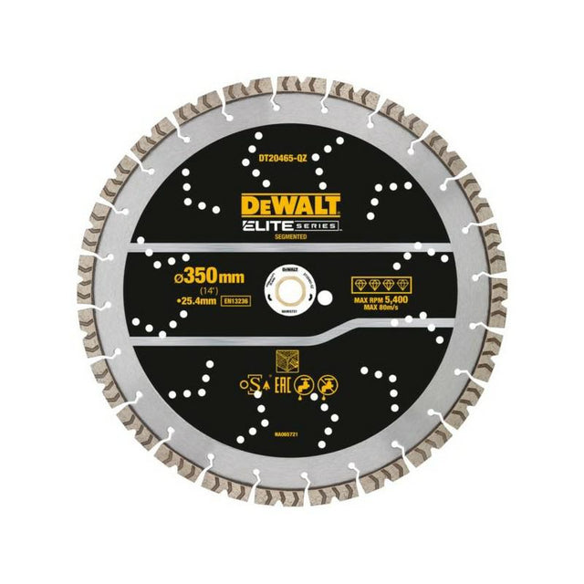 Dewalt diamond segment schild 350mm gekozen versterkte staven beton