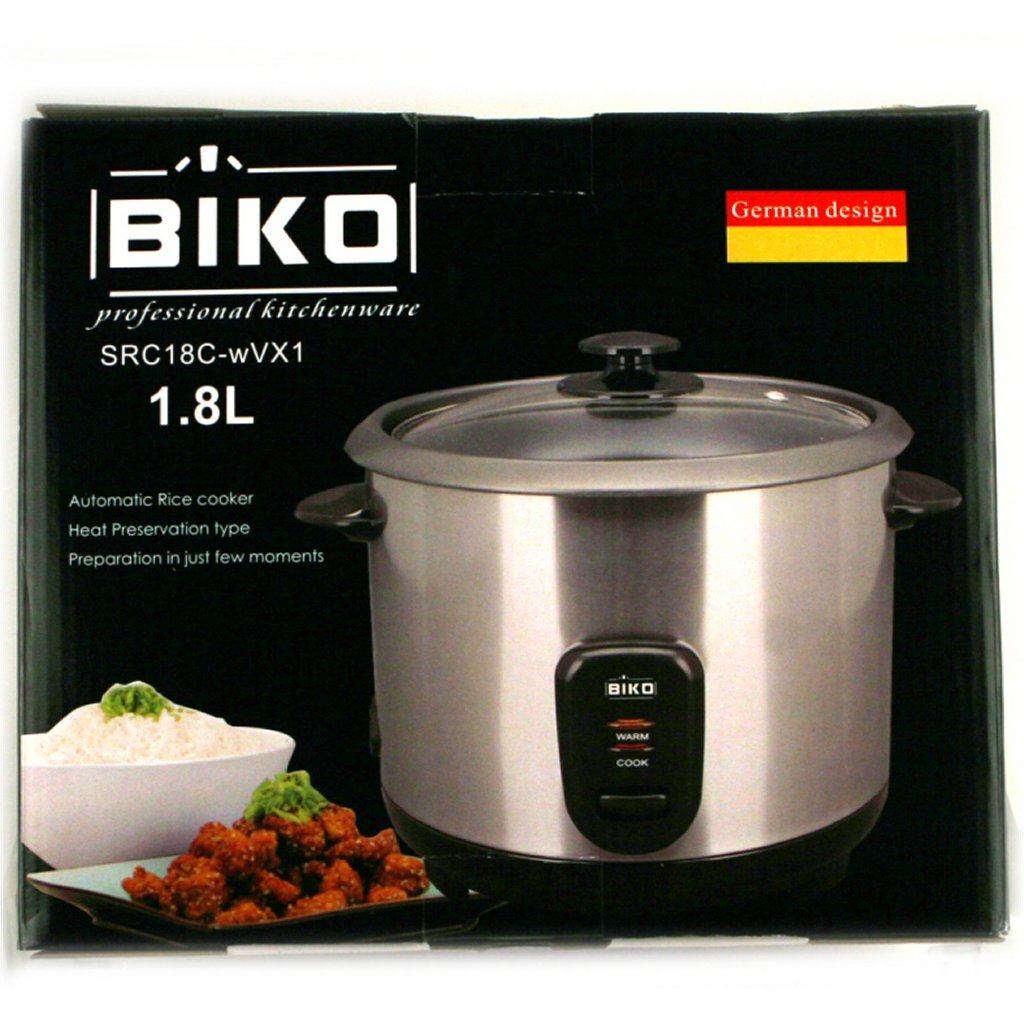 Biko biko rijstkoker 1.8 liter rvs