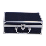 Casuelle aluminium make-up koffer donkerblauw glitter