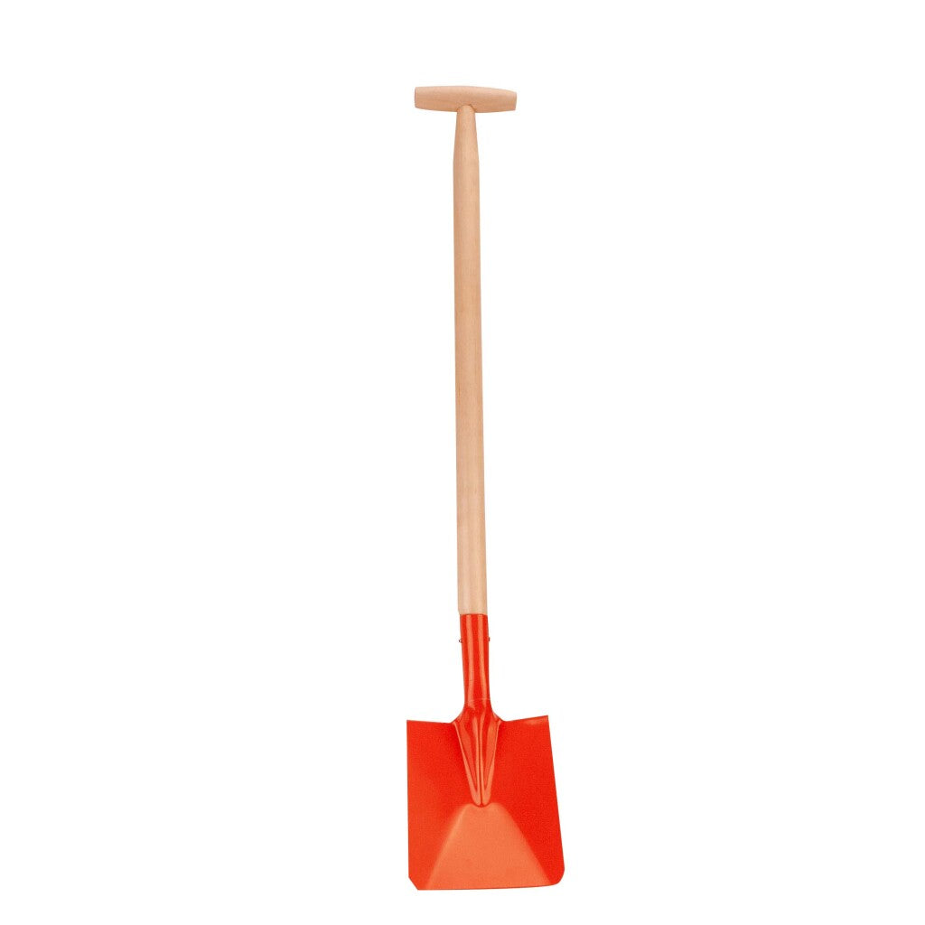 Basic metalen schep met houten steel 65 cm assorti