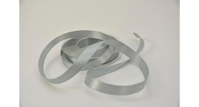 Satijnlint 15 mm x 25 mtr lichtgrijs