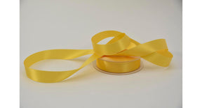 Satijnlint 25 mm x 25 mtr geel