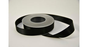 Satijnlint 25 mm x 25 mtr zwart