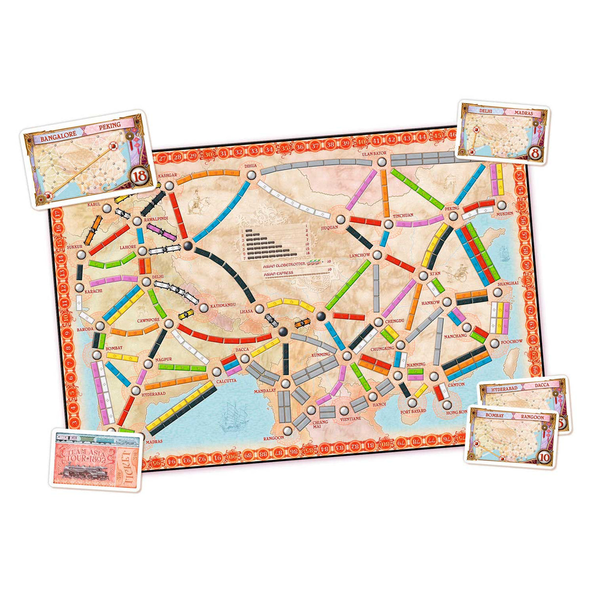 Asmodee ticket to ride azië bordspel