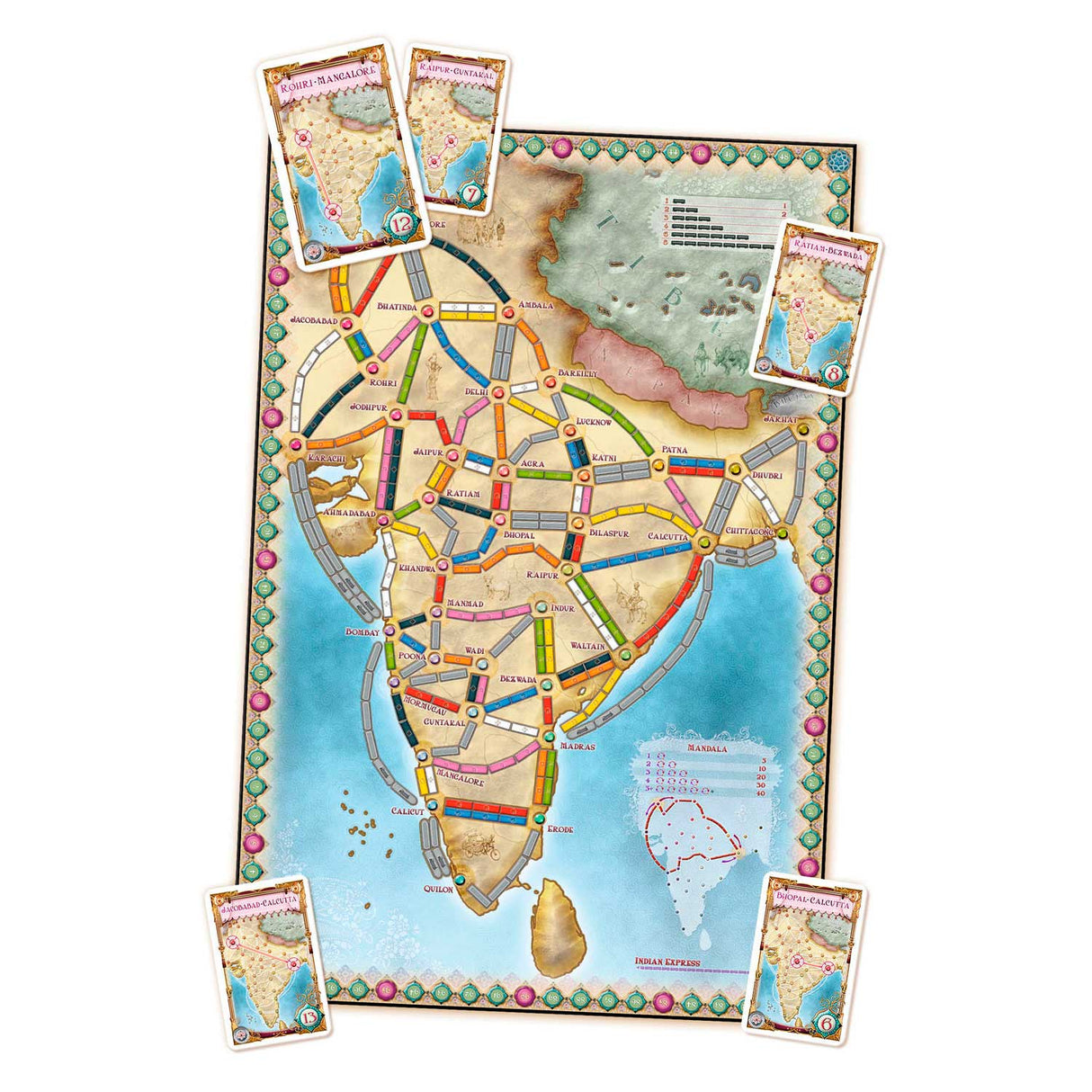 Asmodee Ticket zum Ride India Brettspiel