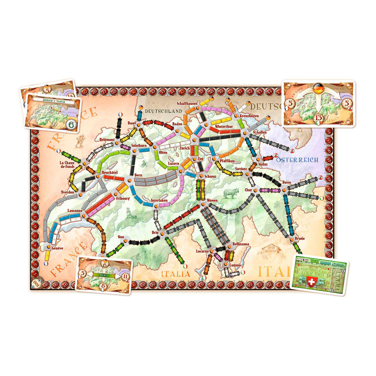 Asmodee Ticket zum Ride India Brettspiel