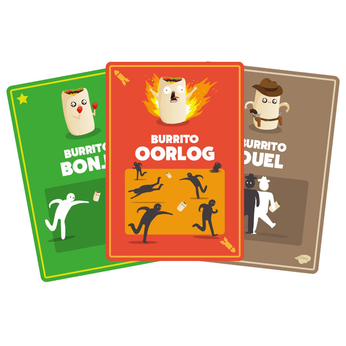 Exploding kittens throw throw burrito – - hilarisch partyspel – kaartspel voor familie en vrienden - gooi met squishy burrito's! - nederlandstalig