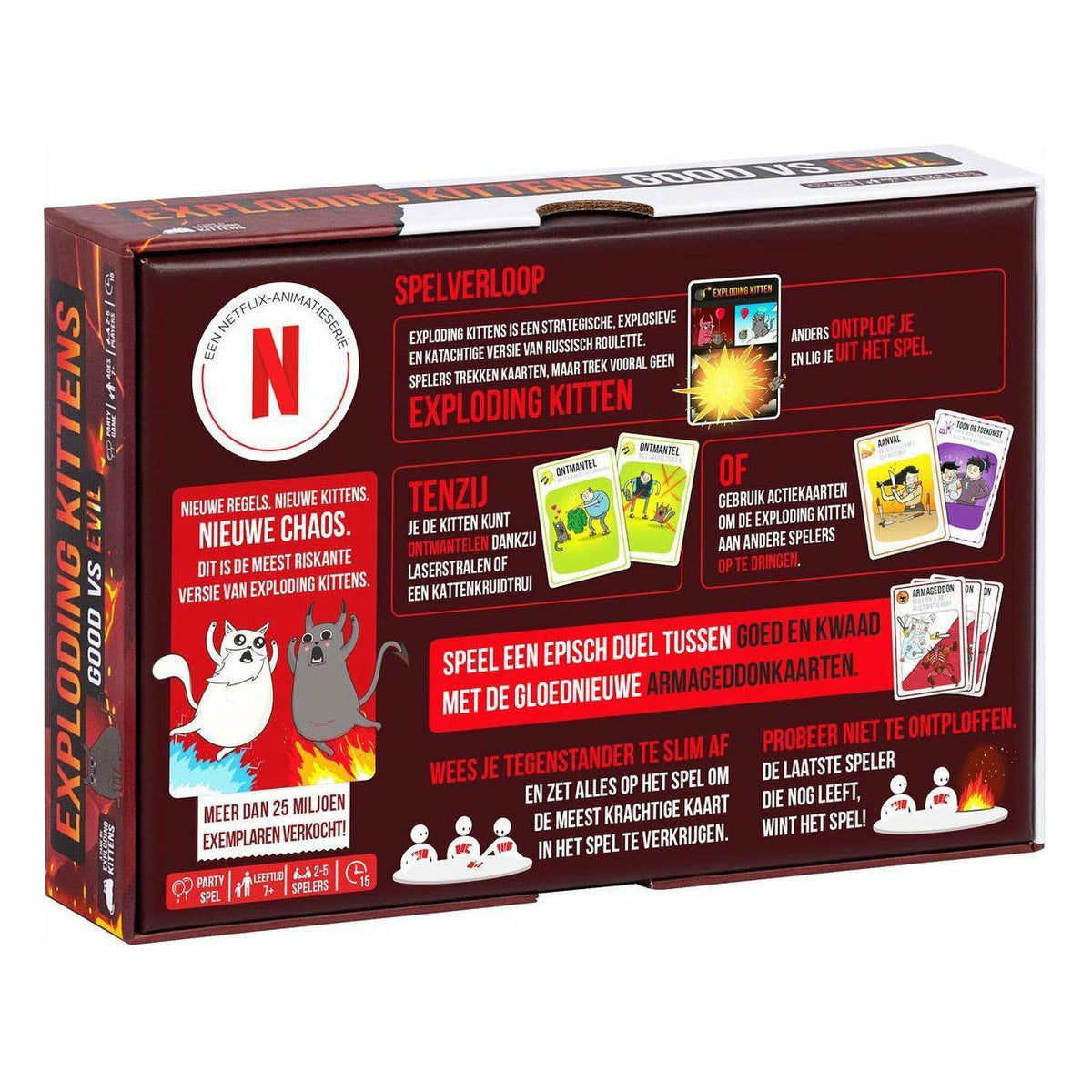 Exploding kittens good vs evil kaartspel
