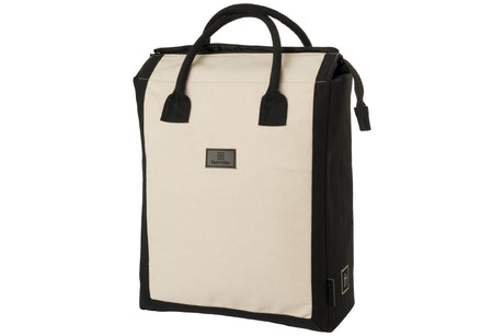 Fastrider classic - fietstas - boodschappentas - 20l - beige - waterafstotend waxed canvas - click en go systeem - reflecterende details