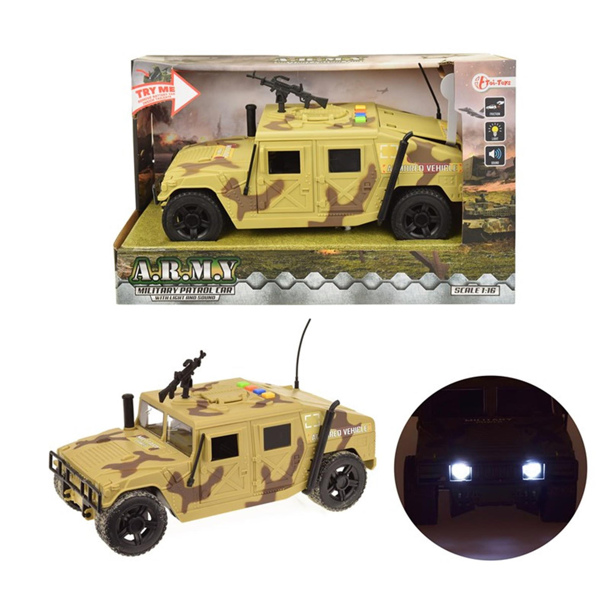 Toi-toys toi toys pantserwagen zandcamouflage