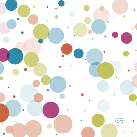 Duni servetten festive bubbles multi 33x33cm 20-delig