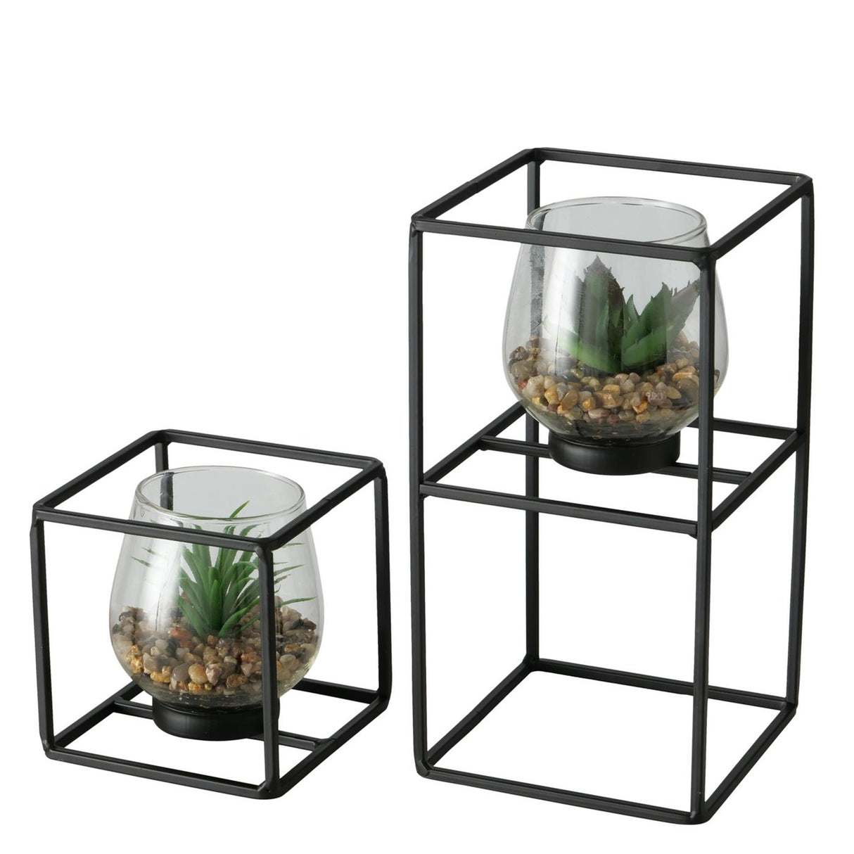 Boltze home plant in glas houder 2-delig